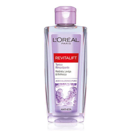 L'Oréal Paris Tonico Rimpolpante Revitalift Filler, Azione Detergente Anti-Età con Acido Ialuronico Puro, 200 ml