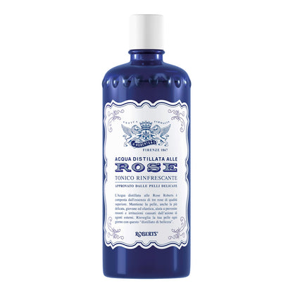 Acqua alle Rose, Tonico Viso con Acqua Distillata Alle Rose, Formula Rinfrescante con Proprietà Idratanti, Tonificanti e Lenitive, 300ml